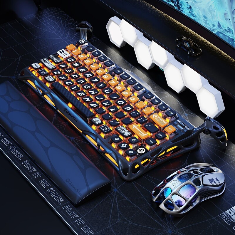 Клавіатура бездротова GravaStar Mercury K1 Pro CyberFlare (GSK1PRO_BO_BLK)