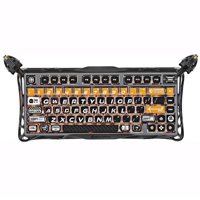 Клавіатура бездротова GravaStar Mercury K1 Pro CyberFlare (GSK1PRO_BO_BLK)