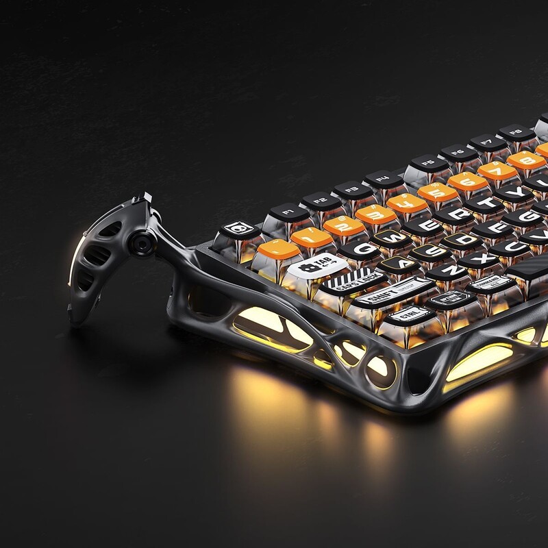 Клавіатура бездротова GravaStar Mercury K1 Pro CyberFlare (GSK1PRO_BO_BLK)
