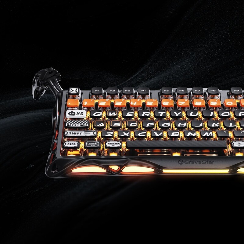 Клавіатура бездротова GravaStar Mercury K1 Pro CyberFlare (GSK1PRO_BO_BLK)