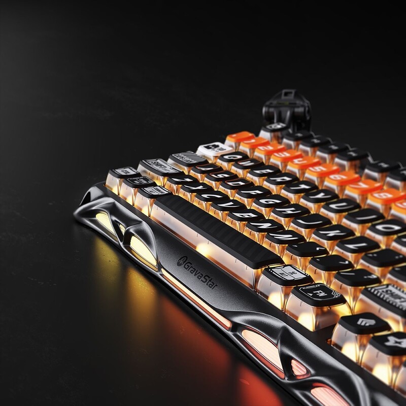 Клавіатура бездротова GravaStar Mercury K1 Pro CyberFlare (GSK1PRO_BO_BLK)
