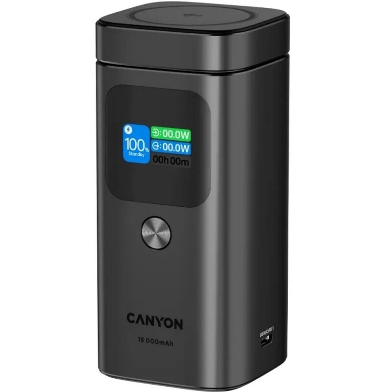 Универсальная мобильная батарея Canyon OnPower 150 Magnetic 15000mAh Dark Grey (CNS-CPB150DG)