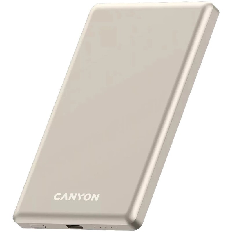 Универсальная мобильная батарея Canyon OnPower 505 Slim Magsafe 5000mAh Beige (CNS-CPB505BE)
