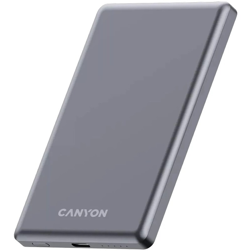 Универсальная мобильная батарея Canyon OnPower 505 Slim Magsafe 5000mAh Dark Grey (CNS-CPB505DG)
