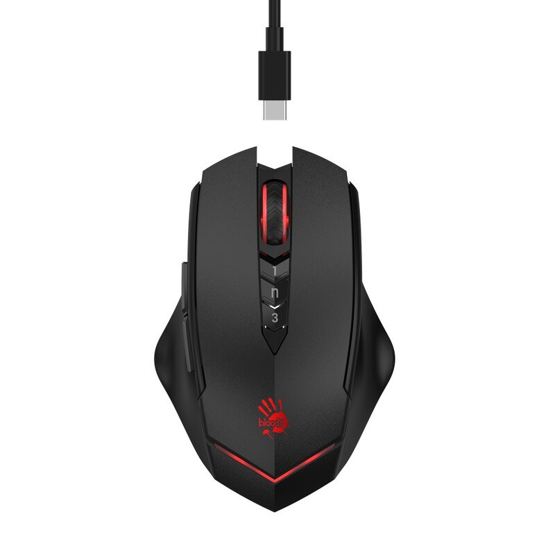 Мышь беспроводная Bloody R80 Plus Black