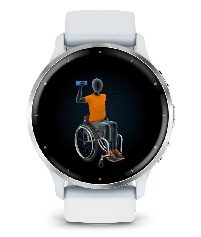 Смарт-часы Garmin Venu 3 Silver Stainless Steel Bezel with Whitestone Case and Silicone Band (010-02784-00)