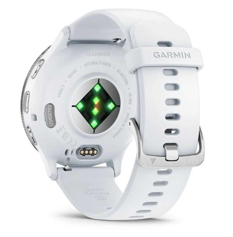 Смарт-часы Garmin Venu 3 Silver Stainless Steel Bezel with Whitestone Case and Silicone Band (010-02784-00)