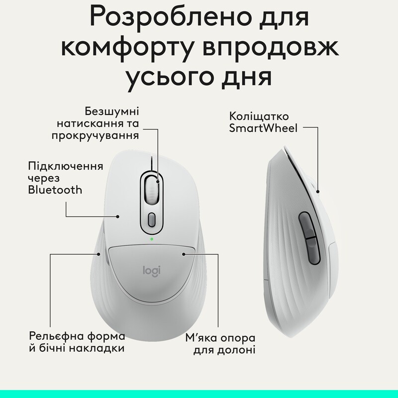 Мышь беспроводная Logitech Signature Comfort Plus M850 L White (910-007716)