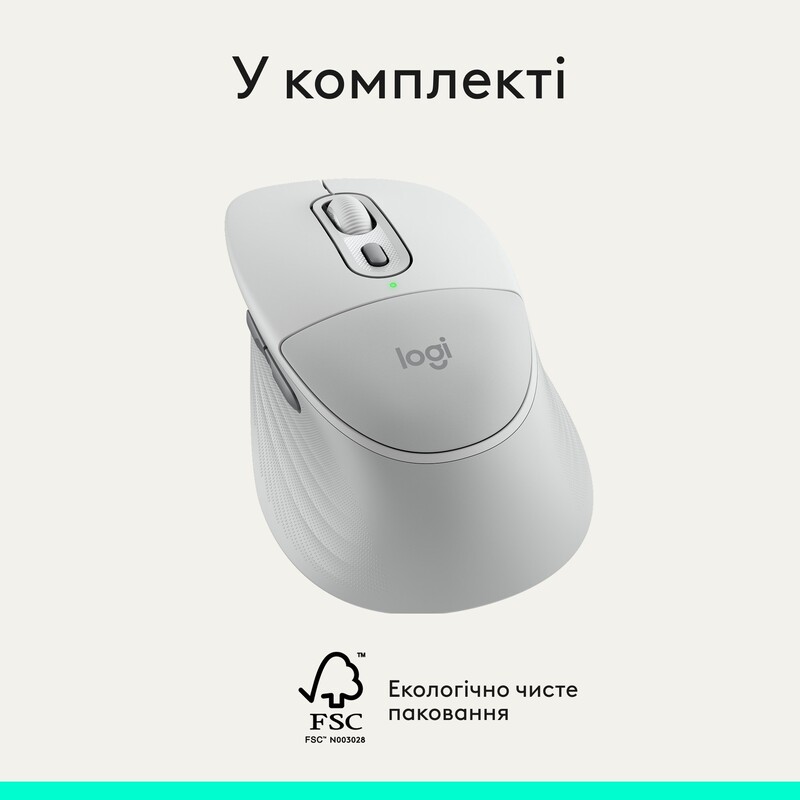 Мышь беспроводная Logitech Signature Comfort Plus M850 L White (910-007716)