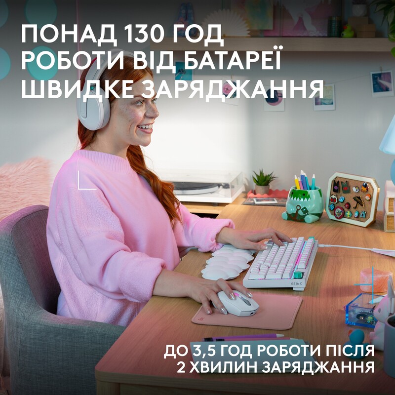 Миша бездротова Logitech G305 Superlight White (910-007747)