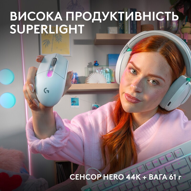 Миша бездротова Logitech G305 Superlight White (910-007747)