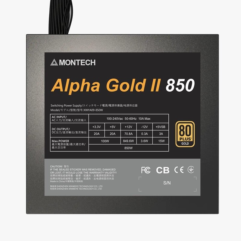 Блок питания Montech ALPHA GOLD II 850W