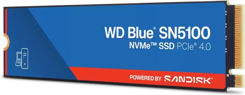 Накопичувач SSD 1TB WD Blue SN5100 M.2 2280 PCIe 4.0 x4 3D NAND QLC (WDS100T5B0E)