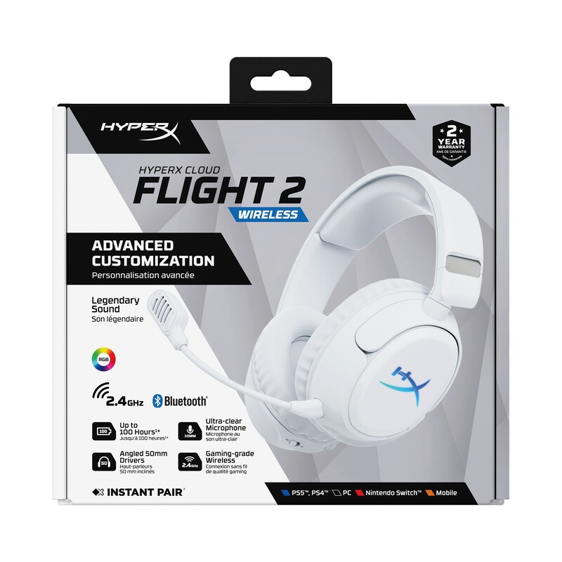 Bluetooth-гарнітура HyperX Cloud Flight 2 Wireless White (B5VC5AA)