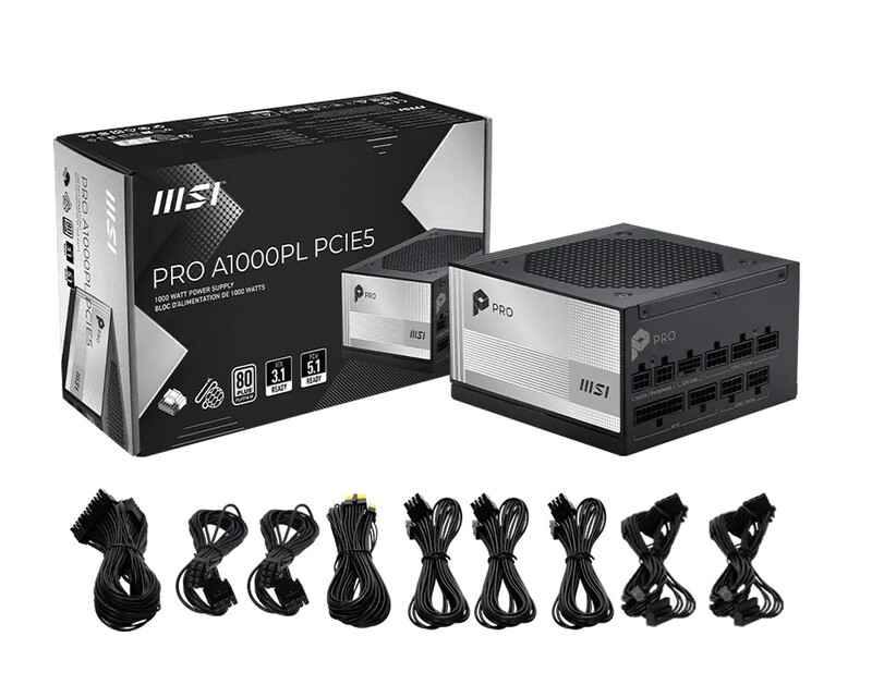Блок питания MSI PRO A1000PL PCIE5 1000W