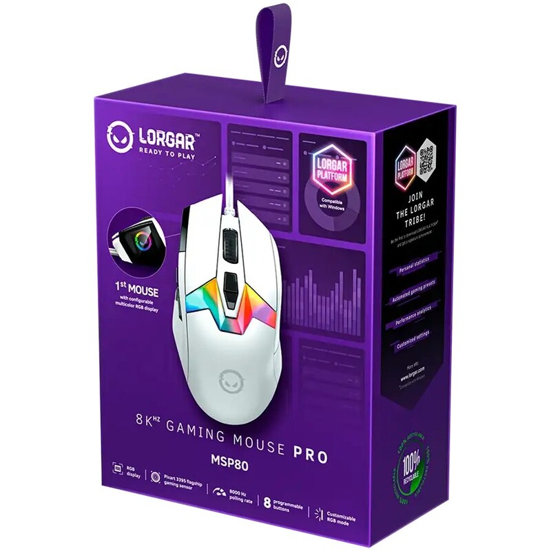 Мышь Lorgar Pro MSP80 Wired USB White (LRG-MSP80-WH)