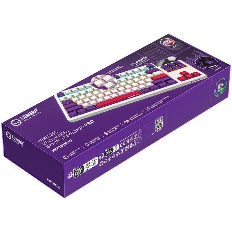 Клавіатура Lorgar Pro KBP70TKLW Wireless White (LRG-KBP70TKLW-WH-US)