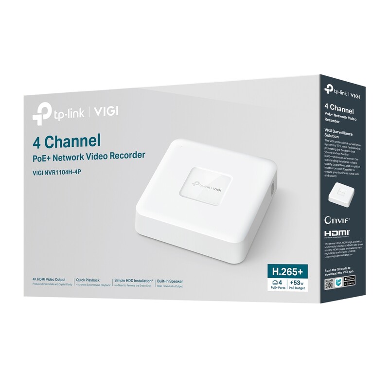 Видеорегистратор TP-Link VIGI NVR1104H-4P