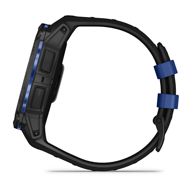 Смарт-годинник Garmin Instinct 3 50mm AMOLED Black with Bolt Blue Accents (010-03020-03)