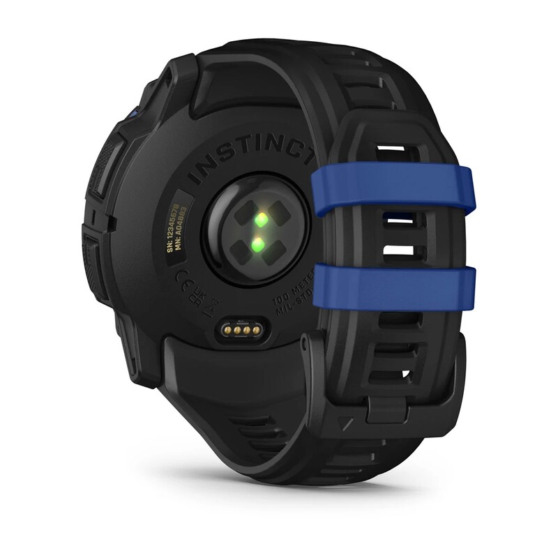 Смарт-годинник Garmin Instinct 3 50mm AMOLED Black with Bolt Blue Accents (010-03020-03)