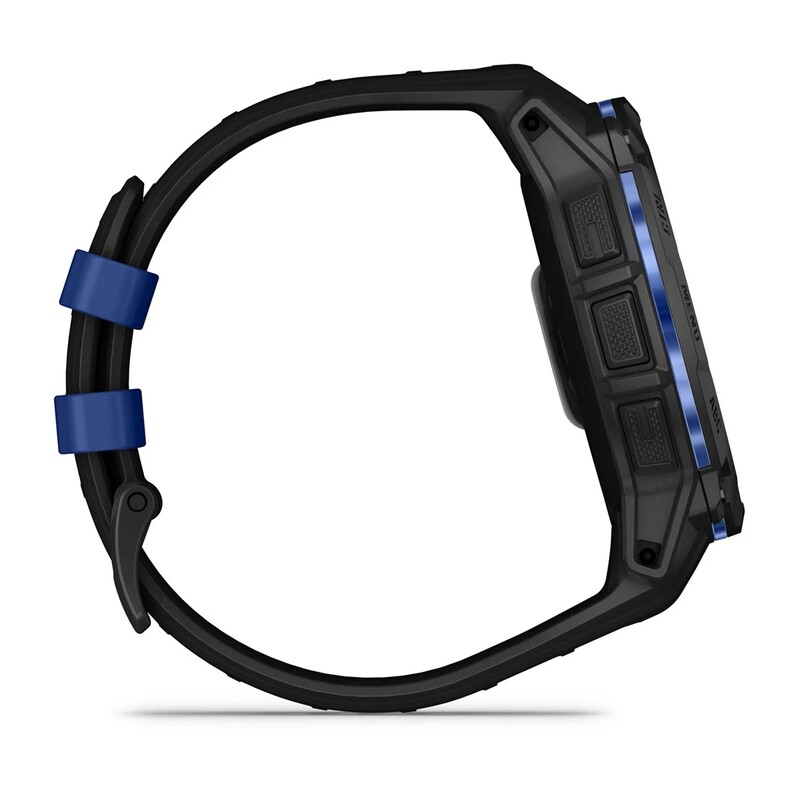 Смарт-годинник Garmin Instinct 3 50mm AMOLED Black with Bolt Blue Accents (010-03020-03)