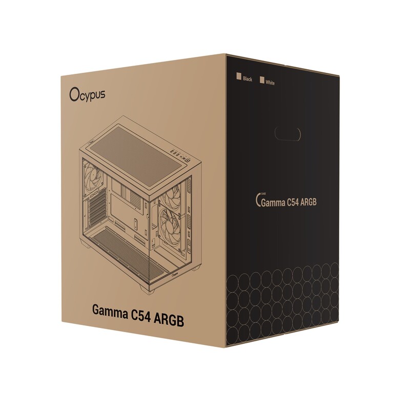 Корпус Ocypus Gamma C54 ARGB Black (GAMMA-C54-BKD300XX-GL)