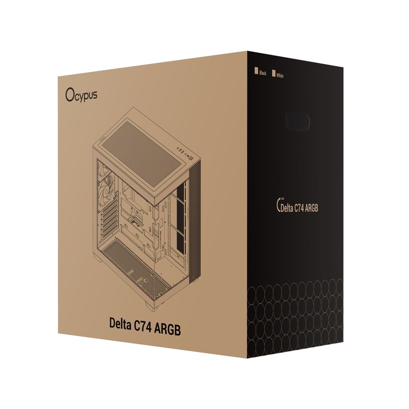 Корпус Ocypus Delta C74 ARGB White (DELTA-C74-WHD200XX-GL)