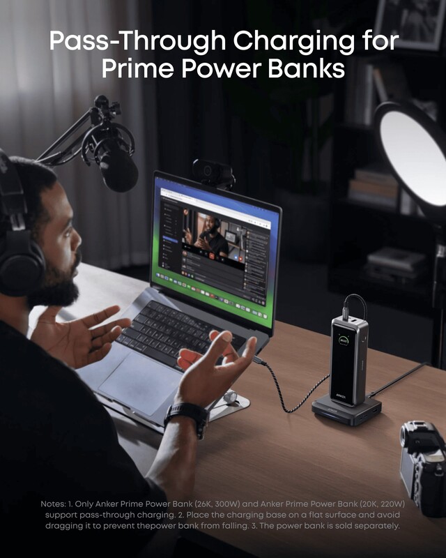 Сетевое зарядное устройство Anker Charging Base for Anker Prime 150W Black (A1903G11)