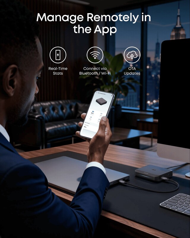 Сетевое зарядное устройство Anker Charging Base for Anker Prime 150W Black (A1903G11)
