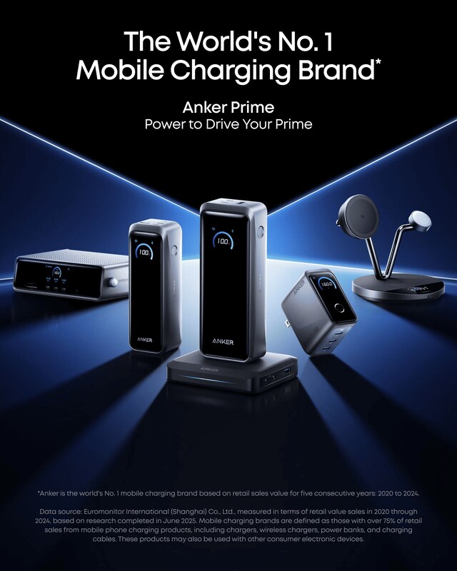 Сетевое зарядное устройство Anker Charging Base for Anker Prime 150W Black (A1903G11)