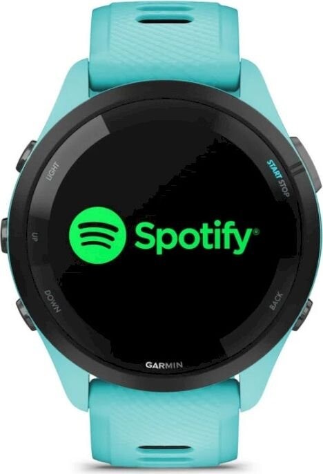 Смарт-годинник Garmin Forerunner 265 Black Bezel with Aqua Case and Aqua/Black Silicone Band (010-02810-12)