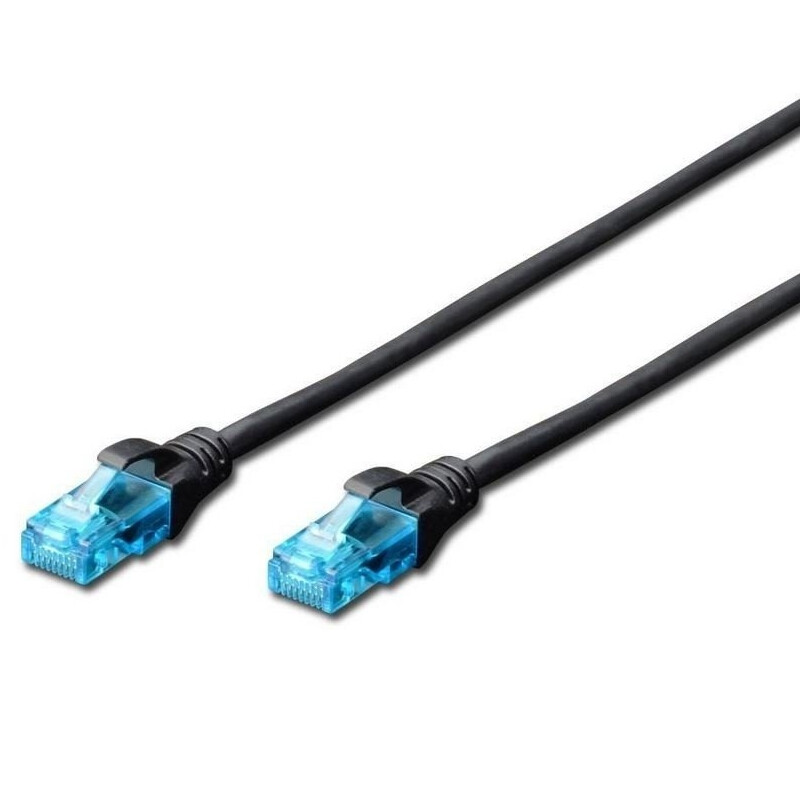 Патч-корд Digitus (DK-1512-050/BL) cat.5e, UTP, 5м, AWG 26/7, PVC, чорний