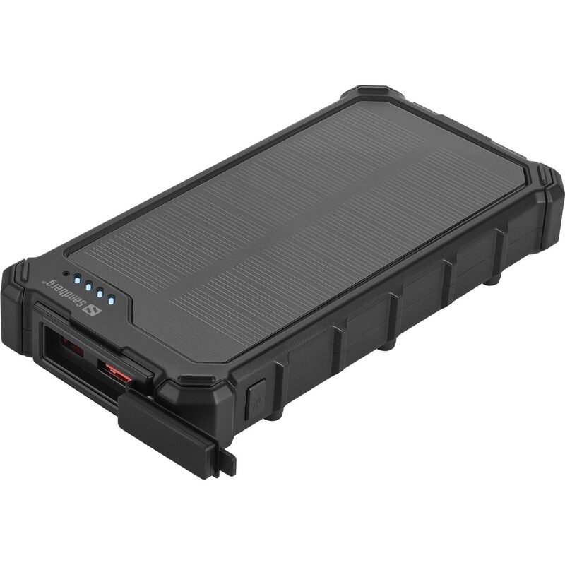 Універсальна мобільна батарея Sandberg Solar Powerbank CampLED 10000mAh 22.5W Black (421-23)