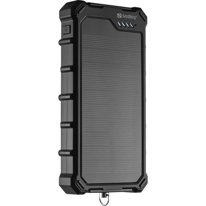 Універсальна мобільна батарея Sandberg Solar Powerbank CampLED 10000mAh 22.5W Black (421-23)