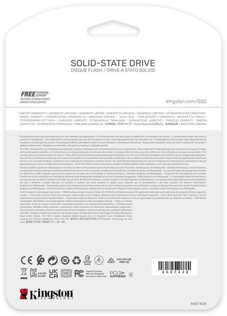 Накопитель SSD 2TB Kingston KC3000 M.2 2280 PCIe 4.0 x4 NVMe 3D TLC (SKC3000D/2048G)