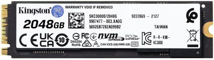 Накопитель SSD 2TB Kingston KC3000 M.2 2280 PCIe 4.0 x4 NVMe 3D TLC (SKC3000D/2048G)