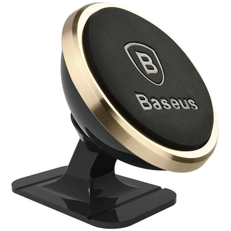 Держатель автомобильный для смартфона Baseus Adjustable Magnetic Mount Black Gold (SUCX140015)