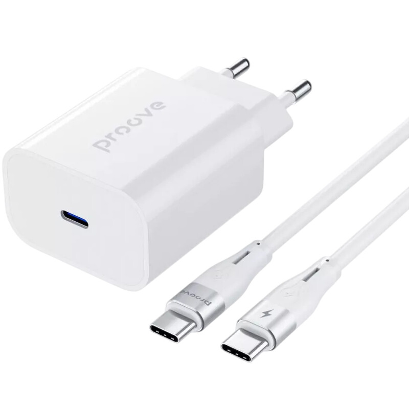 Сетевое зарядное устройство Proove Rapid 20W White (WCRP20012102) + кабель Lightning
