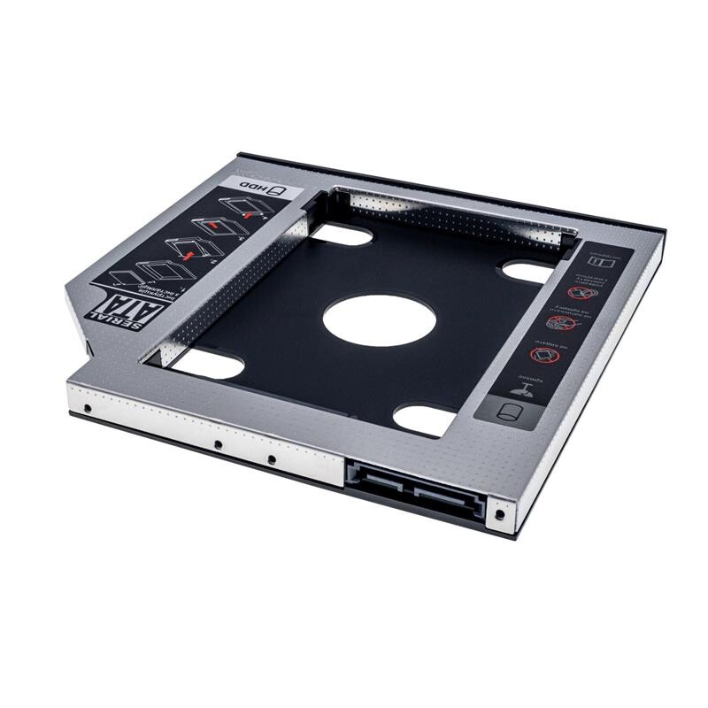 Адаптер Grand-X HDD 2.5" в отсек привода ноутбука SATA2/SATA3 Slim 9.5мм (HDC-24С)