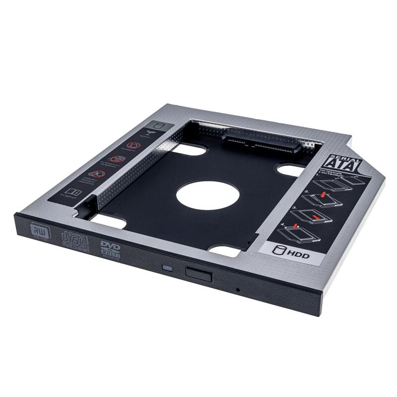 Адаптер Grand-X HDD 2.5" в отсек привода ноутбука SATA2/SATA3 Slim 9.5мм (HDC-24С)