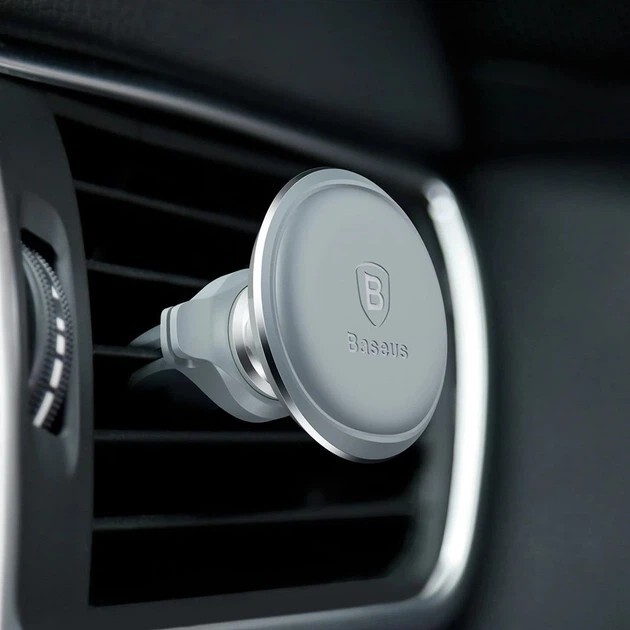 Держатель автомобильный для смартфона Baseus Magnetic Car Mount Grey (C40141201S13-00)