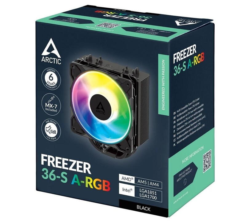 Кулер процессорный Arctic Freezer 36S A-RGB Black (ACFRE00198A)