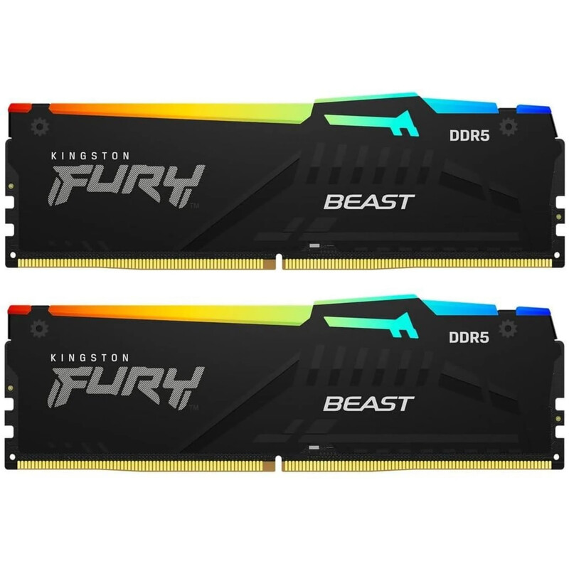 Модуль памяти DDR5 32GB/6800 Kingston Fury Beast RGB Expo Black (KF568C34BBEAK2-32)