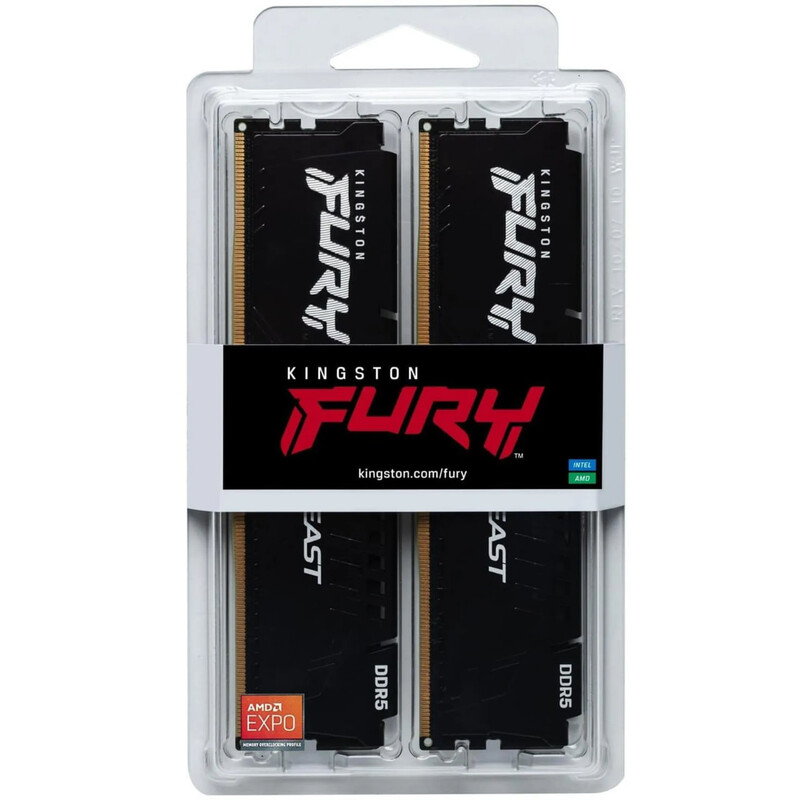 Модуль памяти DDR5 32GB/6800 Kingston Fury Beast Expo Black (KF568C34BBEK2-32)