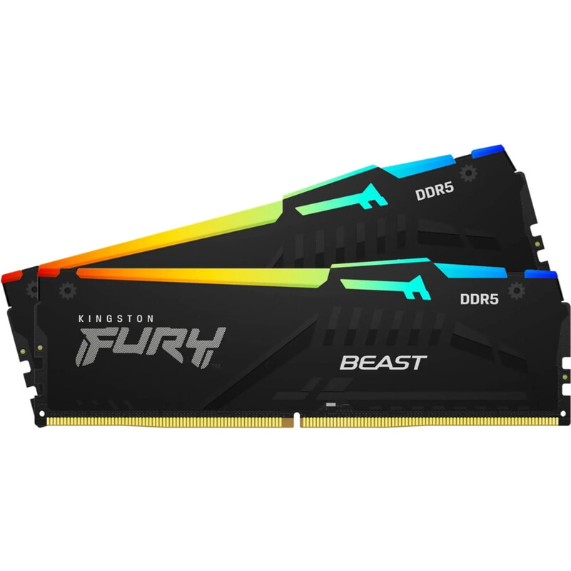 Модуль пам`ятi DDR5 32GB/6000 Kingston Fury Beast RGB Expo Black (KF560C30BBEAK2-32)