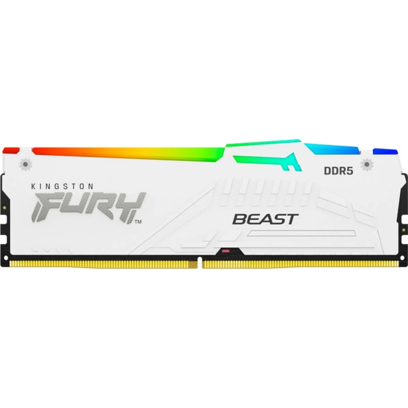Модуль пам`ятi DDR5 32GB/6400 Kingston Fury Beast RGB Expo White (KF564C32BWEA-32)