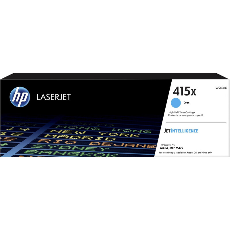 Картридж HP 415X CLJ Pro M414/454/479 Cyan (max) (W2031X)