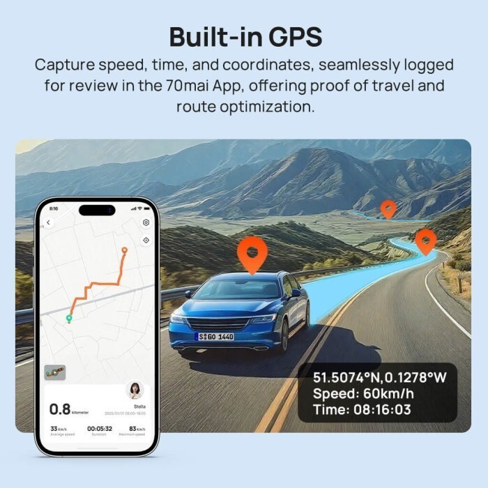 Відеореєстратор 70mai Dash Cam 4K A810S