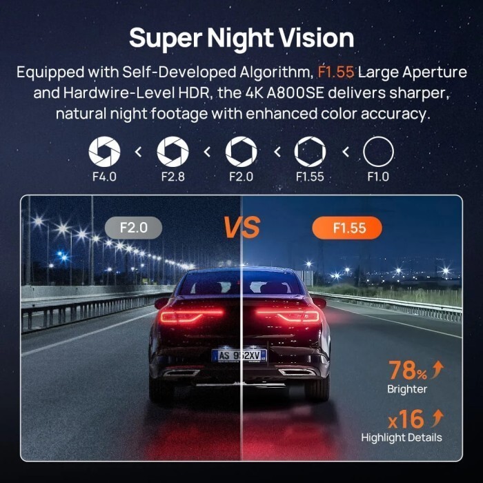 Відеореєстратор 70mai Dash Cam 4K A810S