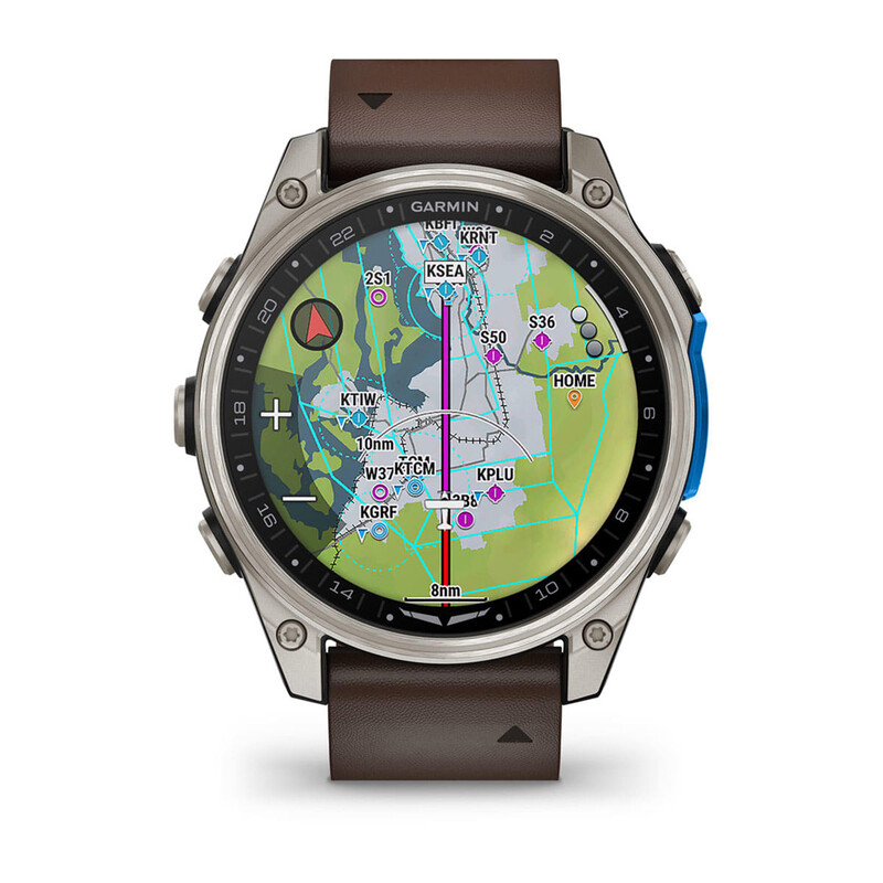 Смарт-часы Garmin D2 Mach 2 47mm Titanium з Oxford Brown (010-02904-31)